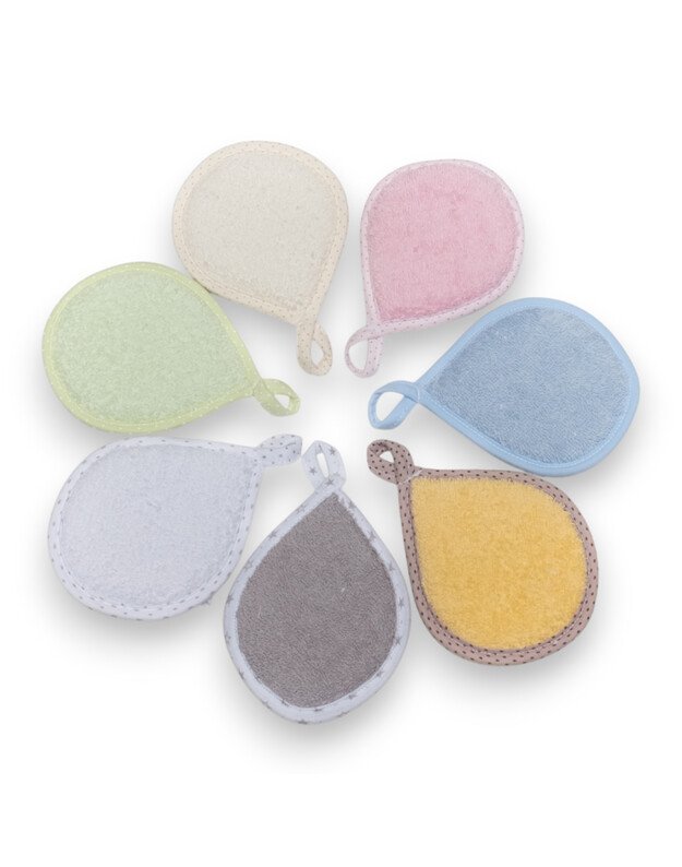 Spalvotos kempinėlės naujagimiams.