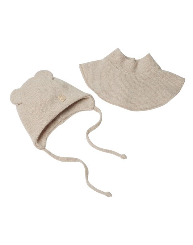 Merino vilnos kepurytė ir šalikėlis. 40-48 cm.