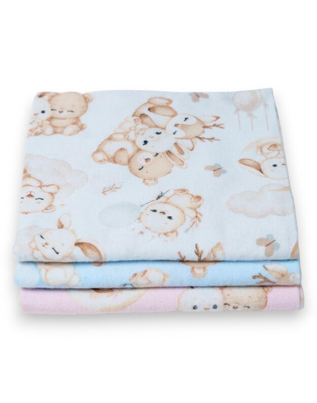 Spalvotas flanelinis vystyklas.  80x90 cm.  1