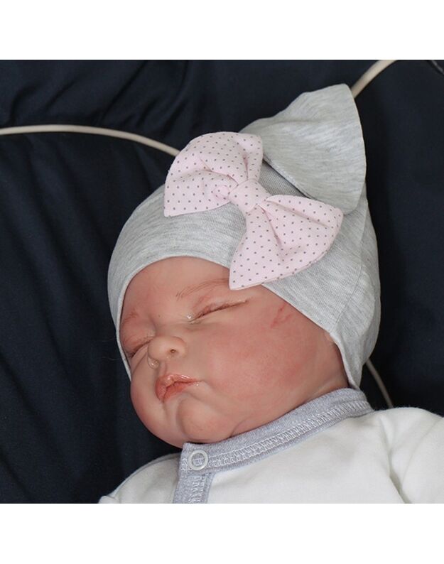 Kepurytė su kaspinėliu. 40, 44, 48, 52cm.